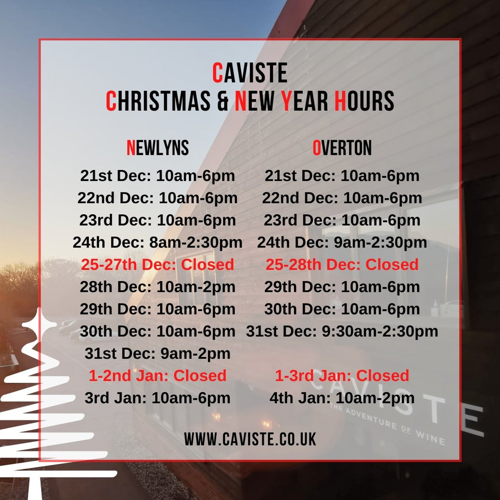 Christmas & New Year Opening Hours: Caviste Shops - Caviste Wine