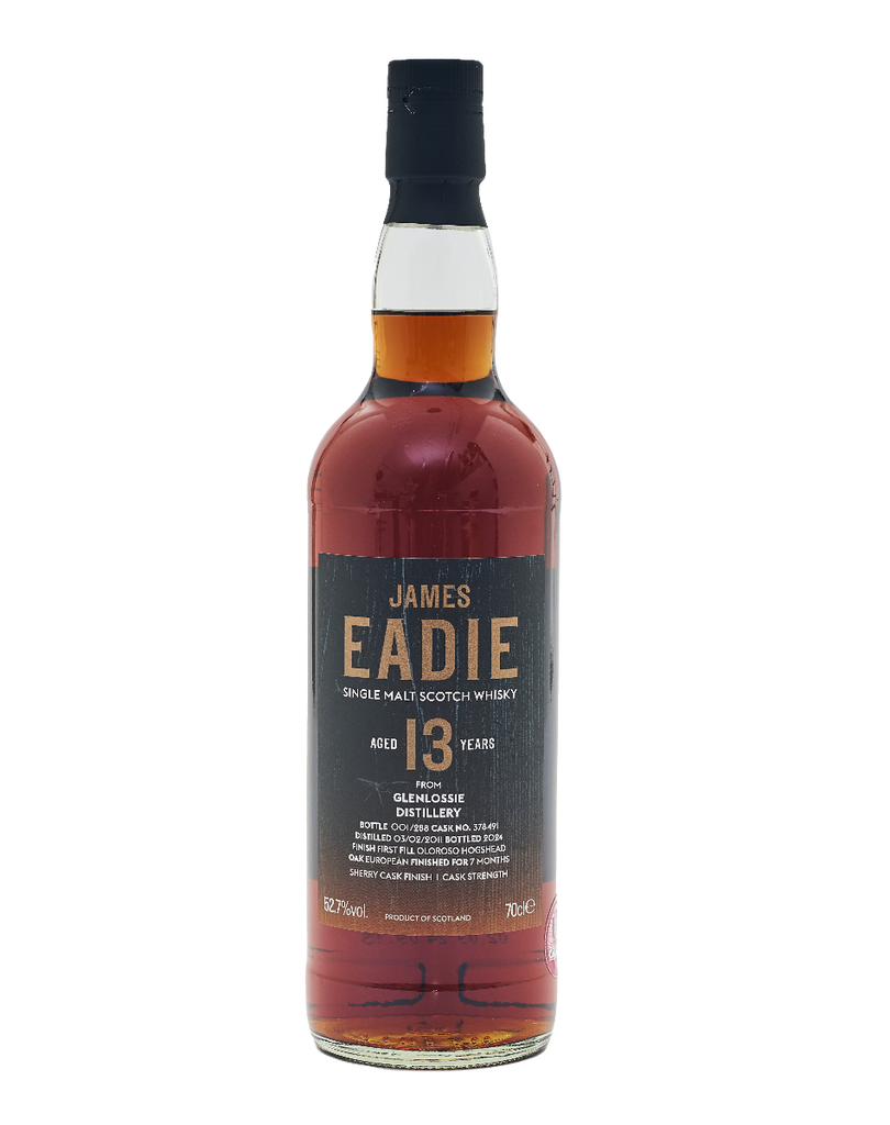 Bottle of James Eadie 13 Year Old Glenlossie Single Malt Scotch Whisky, 52.7%