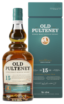 Bottle of Old Pulteney 15-Year-Old Single Malt Scotch Whisky, 46% - Caviste Wine