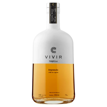 Bottle of VIVIR Tequila Reposado