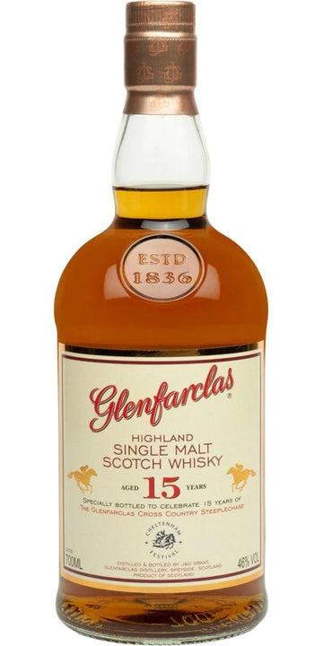 Glenfarclas 15 - Year - Old Cheltenham Steeple Chase Edition Single Malt Scotch Whisky, 46% - Whisky - Caviste Wine