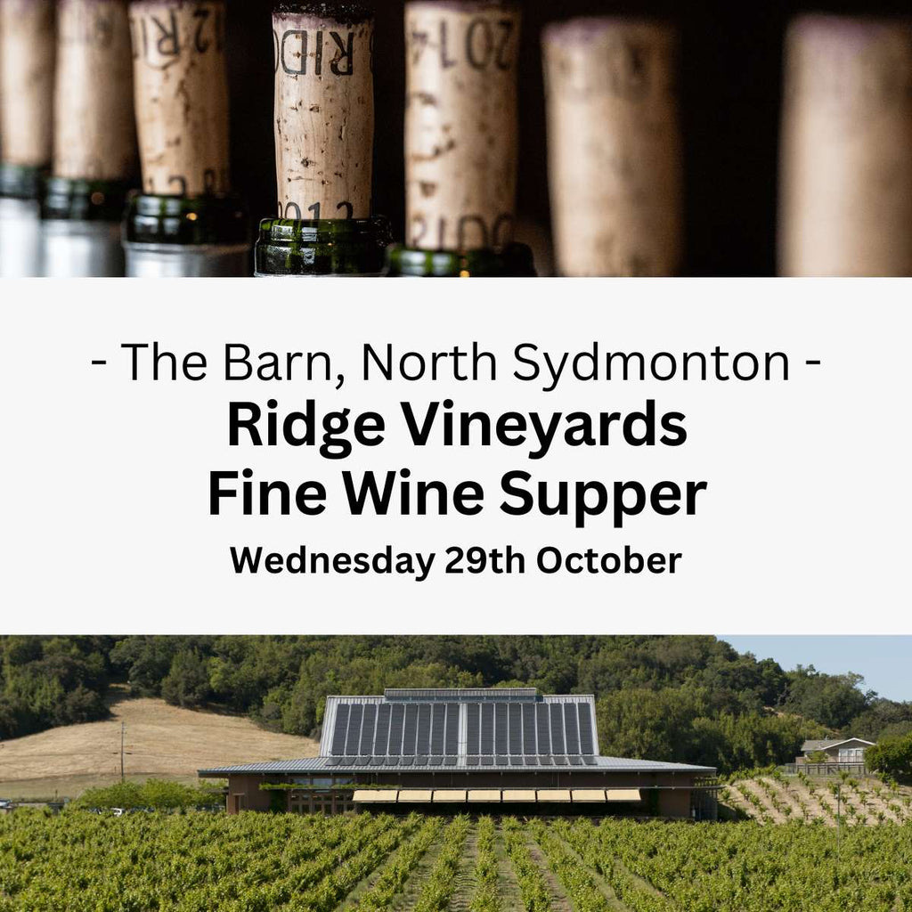 Ridge Vineyards Fine Wine Dinner - 29th October - Events - Caviste Wine
