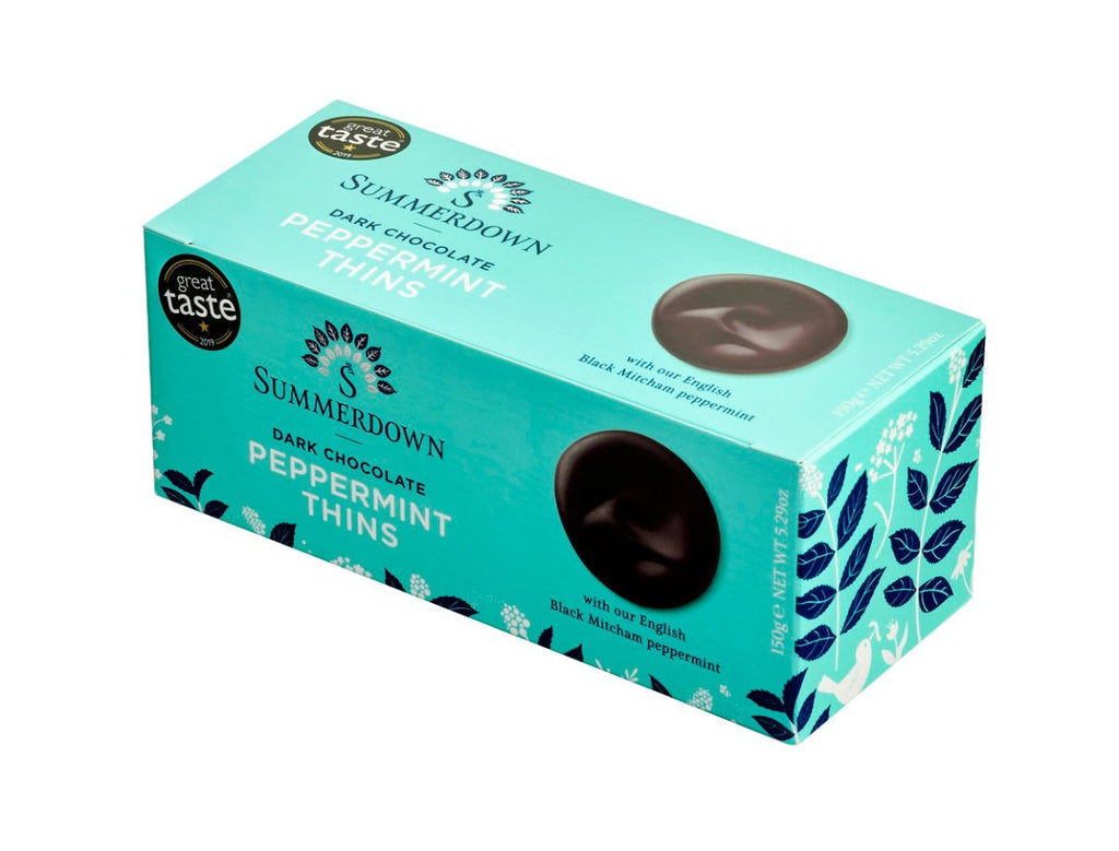 Summerdown Dark Chocolate Mint Thins - Food - Caviste Wine