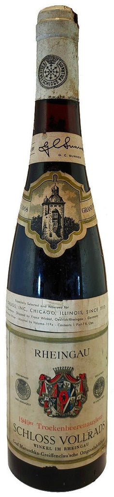1949 Schloss Vollrads Riesling Trockenbeerenauslese - Sweet - Caviste Wine