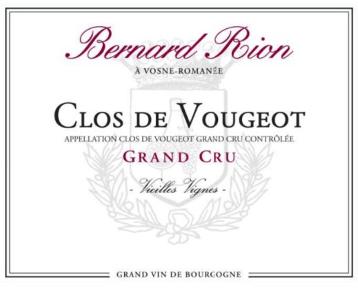 2001 Bernard Rion Clos Vougeot Grand Cru - Red - Caviste Wine