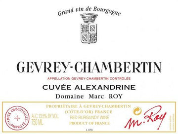 2016 Gevrey Chambertin Cuvee Alexandrine, Domaine Marc Roy, Burgundy, France - Red - Caviste Wine