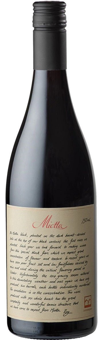 2016 Lethbridge Mietta Pinot Noir - Red - Caviste Wine