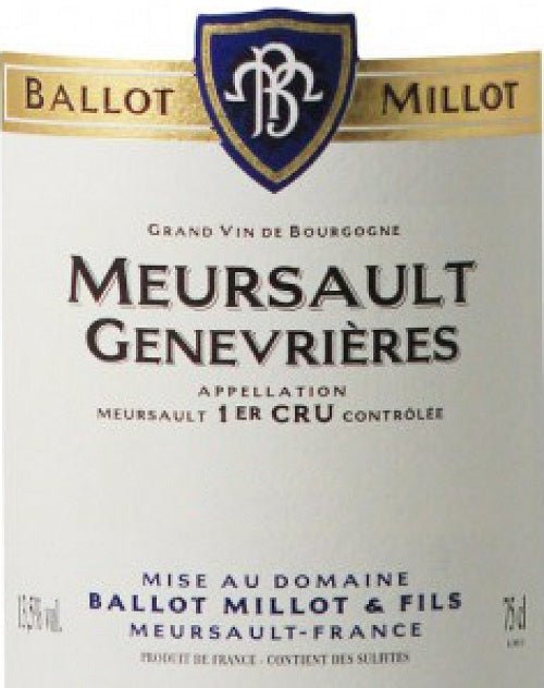 2016 Meursault 1er Cru Les Genevrieres, Domaine Ballot-Millot, Burgundy, France - White - Caviste Wine