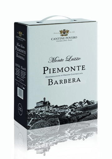 2021 Cantine Povero Monte Luzzo Barbera (3L Bag-in-Box) - Red - Caviste Wine