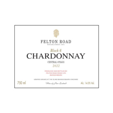 2022 Felton Road Block 6 Chardonnay - White - Caviste Wine