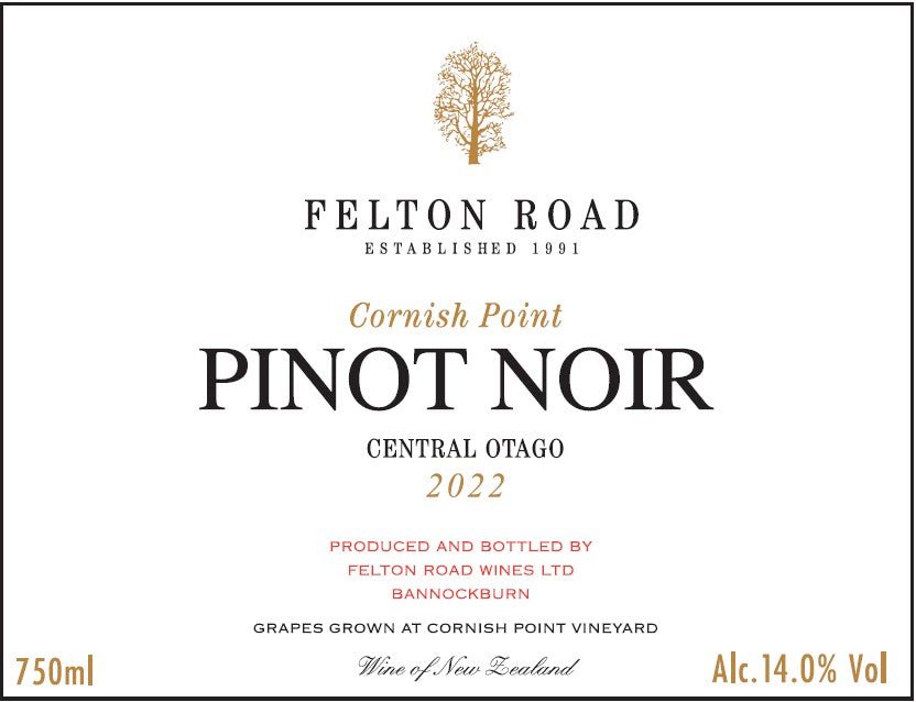 2022 Felton Road Cornish Point Pinot Noir - Red - Caviste Wine