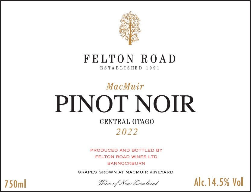2022 Felton Road MacMuir Pinot Noir - Red - Caviste Wine