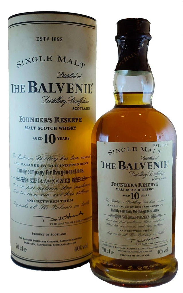 Balvenie 10-Year-Old Founders Reserve, Single Malt Scotch Whisky, 43% - Whisky - Caviste Wine