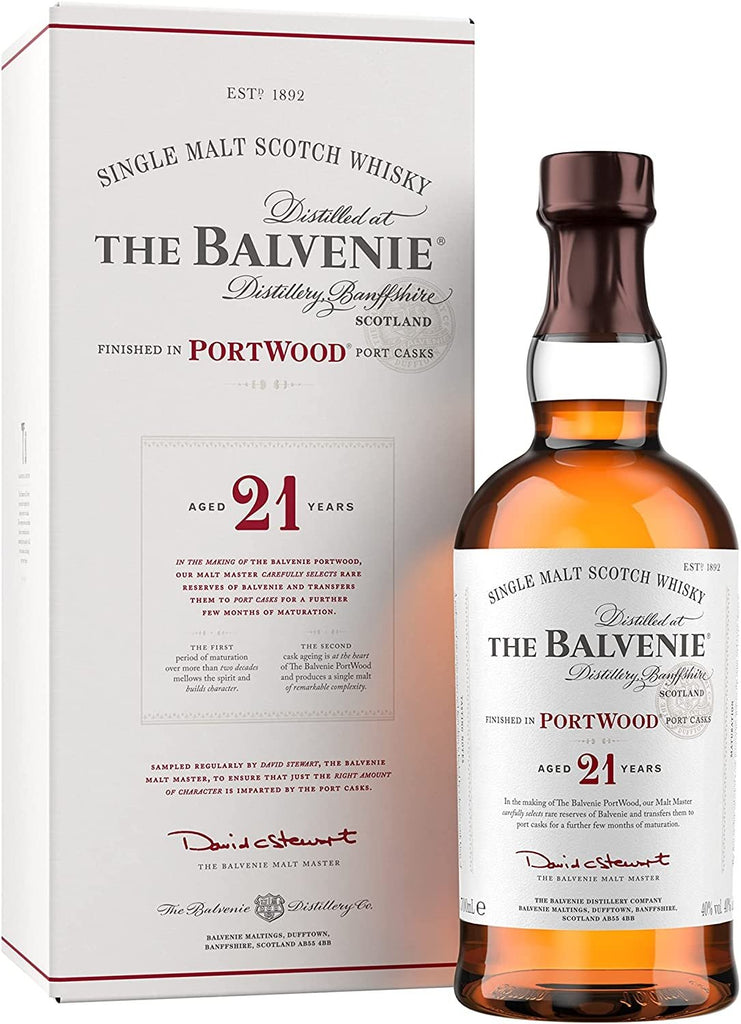 Balvenie 21-Year-Old Portwood Single Malt Scotch Whisky, 40% - Whisky - Caviste Wine