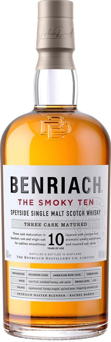 BenRiach The Smoky 10-Year-Old Speyside Single Malt Scotch Whisky - Whisky - Caviste Wine