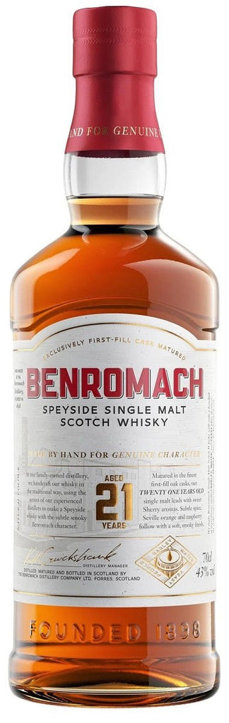 Benromach 21-Year-Old, Speyside Single Malt Scotch Whisky - Whisky - Caviste Wine