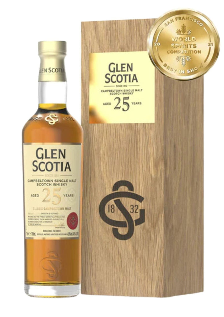 Glen Scotia 25-Year-Old Campbeltown Single Malt Scotch Whisky, 48.8% - Whisky - Caviste Wine