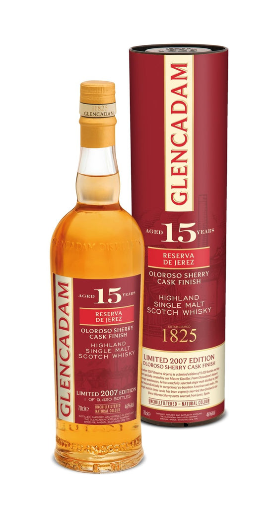Glencadam 15-Year-Old Reserva de Jerez, 2007 Oloroso Sherry Cask Finish, Highland Single Malt Scotch Whisky, 46% - Whisky - Caviste Wine