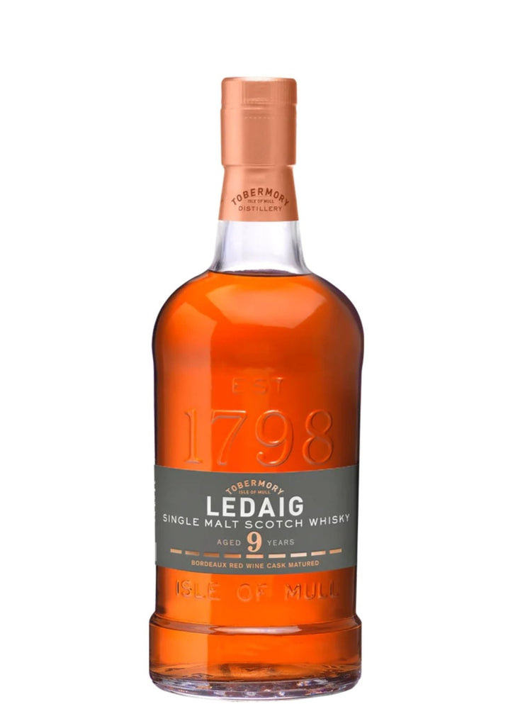 Ledaig 9-Year-Old Bodreaux Red Wine Cask, Single Malt Scotch Whisky, 56.8% - Whisky - Caviste Wine