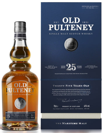 Old Pulteney 25-Year-Old Single Malt Scotch Whisky - Whisky - Caviste Wine