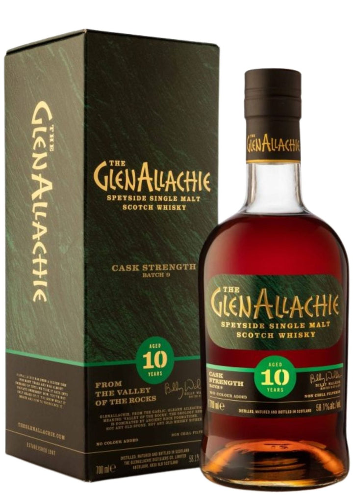 The GlenAllachie 10-Year-Old Cask Strength, Batch 9, Speyside Single Malt Whisky, 58.1% - Whisky - Caviste Wine