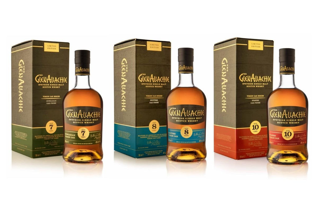 The GlenAllachie Virgin Oak Series Batch 3, Complete Set of 3 Whiskies, 48% - Whisky - Caviste Wine