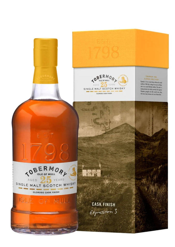 Tobermory 25-Year-Old Single Malt Scotch Whisky, 48.1% - Whisky - Caviste Wine