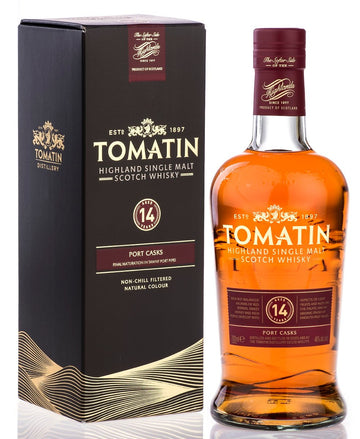 Tomatin 14-Year-Old Port Cask Single Malt Scotch Whisky, 46% - Whisky - Caviste Wine